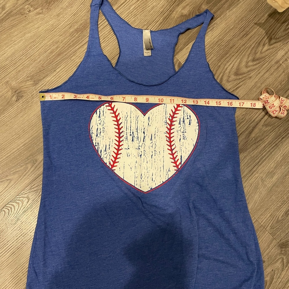 Blue Next Level Tri-Blend Racerback Tank - Large - Picture 5 of 6